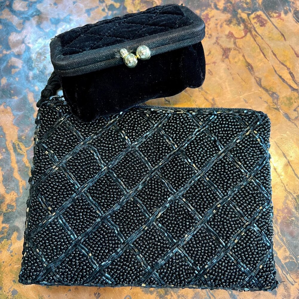 Vintage Lancome Lipstick Clutch & Zippered Pouch